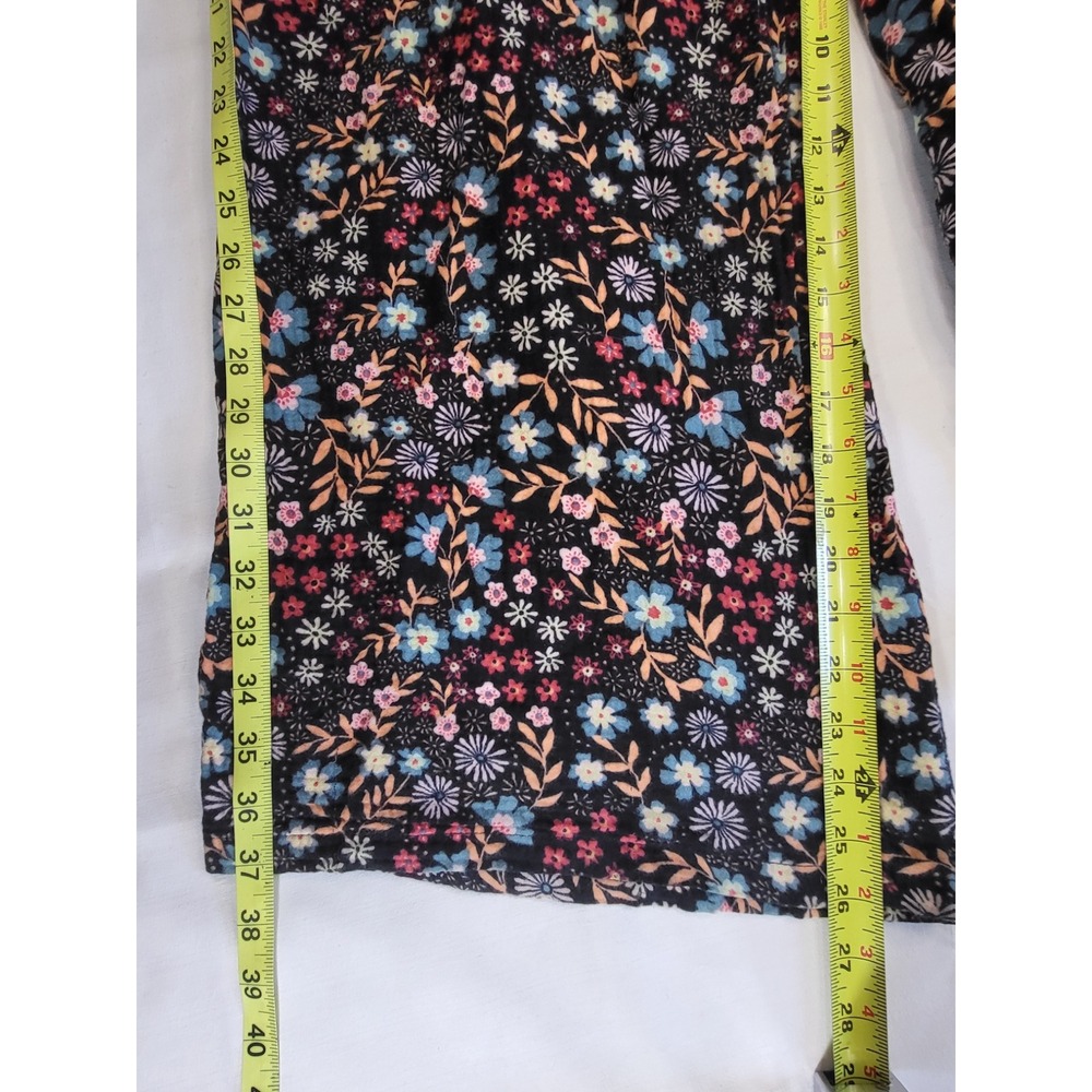 Joyspun Women Floral Wide Leg Lounge Pants Black Multi Color Size XL 16-18 - Picture 3 of 5